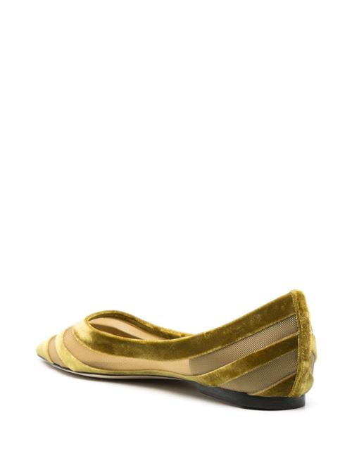 Love flat woman ballerina Jimmy Choo | LOVEFLATFSKCITRINE/GOLD